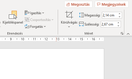 PowerPoint, színátvivő (pipetta), körülvágás, körülvágás alakzattal